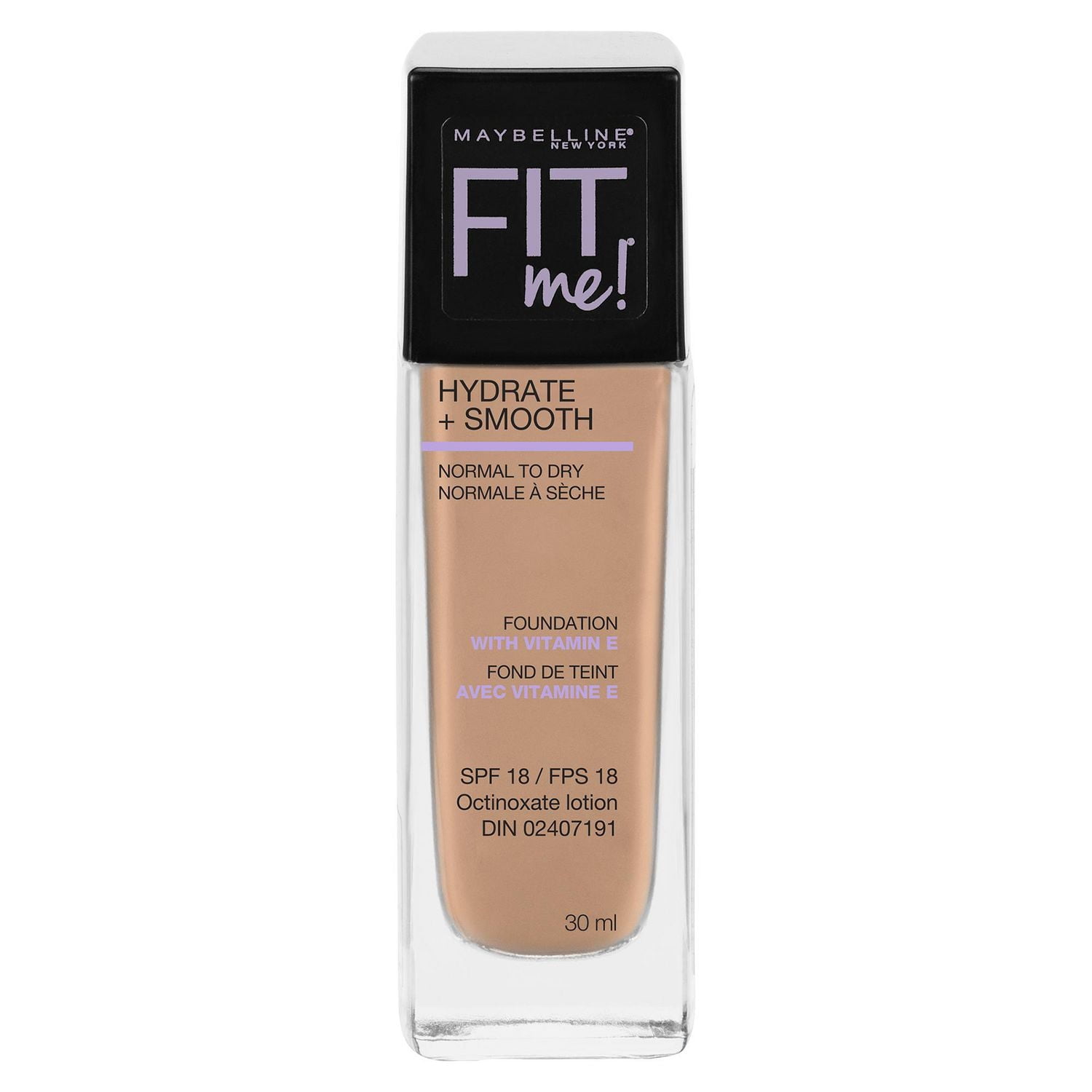 Maybelline New York Fit Me®, Hydrate + Smooth Fond de teint liquide, 30 ML 1 fl. oz, 30 ml