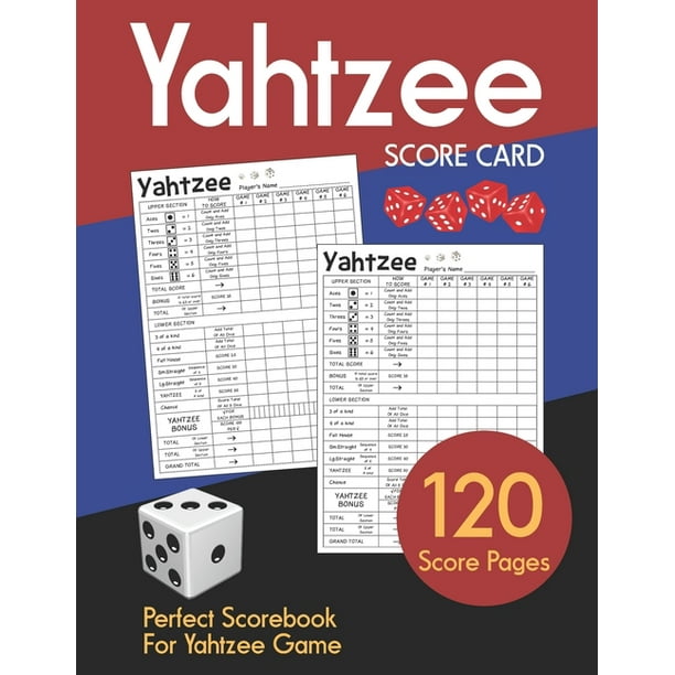yahtzee score cards clear printing with correct scoring instruction
