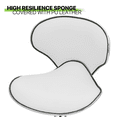 thumbnail image 5 of Magshion PU Leather Adjustable Swivel Dinning Counter Bar Stools Chrome Curved Seat Chair Set of 4 White, 5 of 9