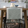 thumbnail image 1 of Rectangle Table Runner Striped Tassel Tablecloth For Dining Kitchen Coffee Decor, 1 of 4