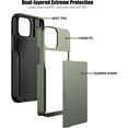 thumbnail image 2 of KOMI pour iPhone 13 Mini Étui avec Porte-Cartes [Ranger 5 Cartes] Étui Portefeuille Antichoc à Double Couche Robuste avec Fente pour Carte Cachée Grand Étui de Rangement pour iPhone 13 Mini (Vert), 2 of 5