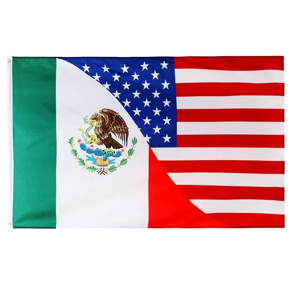 shiyou-Mexico Friendship Flag USA Mexico Flag Flag American Flag Decorations Flags Hanging Backyard Banner Room Banner