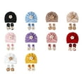 thumbnail image 4 of Baby Hat Sock Set Infant Hat & Sock Set Knitted Baby Hat & Socks Set Comfortable for Photoshoots & festival Gatherings, 4 of 8