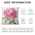 thumbnail image 5 of JEUXUS  Throw Pillow Cover Vintange Flower Pattern Peony Floral Square Decorative Throw Pillow Cushion Case for Home Couch Living Room Bed Sofa Car Pillowcase, 5 of 5