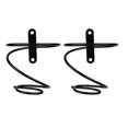 thumbnail image 2 of Wall Mounted Rack for Home Bar Decor with Iron Material Black Color 2pcs Single Holder, 2 of 4