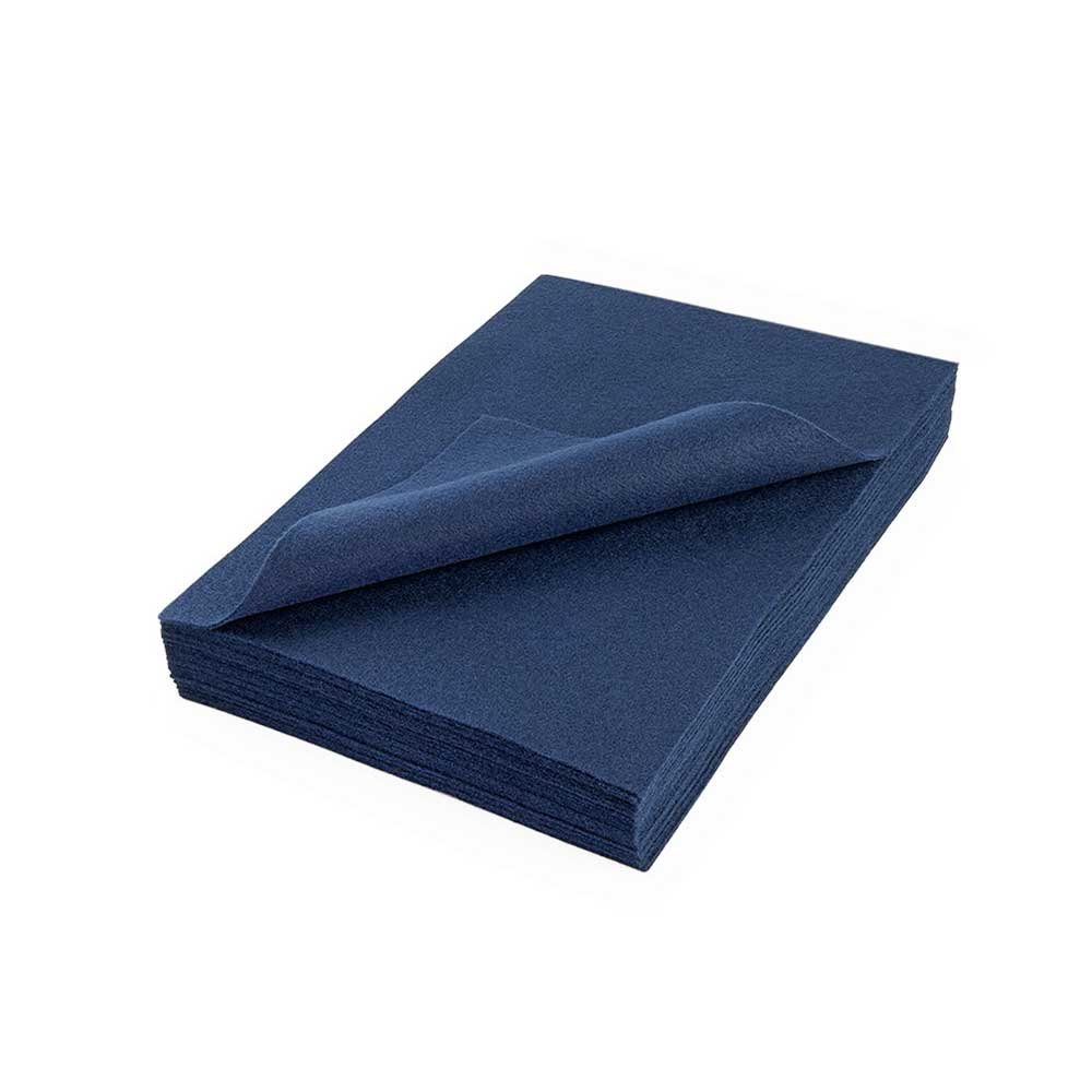 High Quality Craft Felt Sheet 9" x 12" 25 pcs, Navy Blue