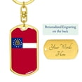 thumbnail image 3 of State of Georgia Flag Keychain Dog Tag Stainless Steel or 18k Gold, 3 of 16