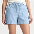 thumbnail image 2 of HBBIKVI Cargo Bermuda Shorts for Women Drawstring Paper Bag Waist Shorts With Elastic Waist Elastic Band Exterior Pocket Adjustable Waist Relaxed Fit for Travel Vacation, 2 of 9