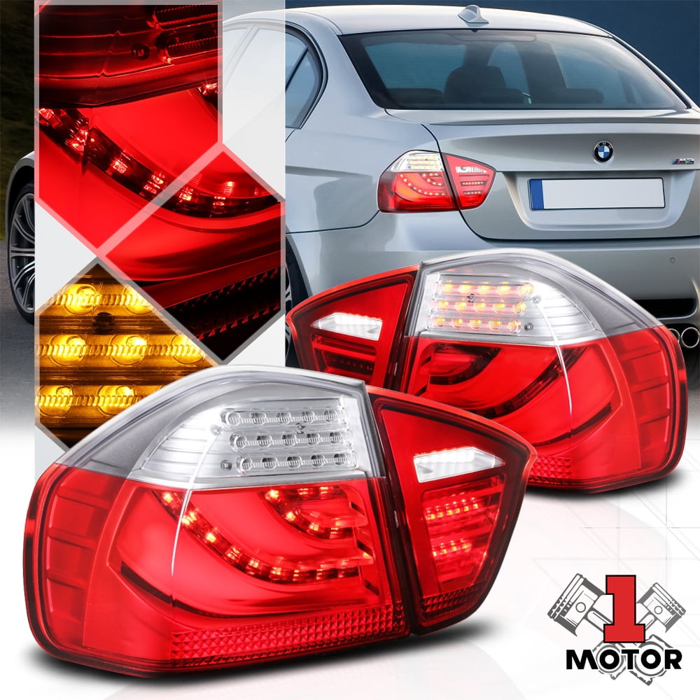 Red/Clear*Tron LED Bar*Tail Light Brake Lamp for 0608 BMW E90/E91 3