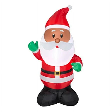 Airblown Led 4Ft African American Santa Inflatable