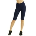 thumbnail image 2 of Sofra Women & Plus Wide Wastband Active Stretch Workout 21" Cotton Biker Shorts (S-3XL), 2 of 4