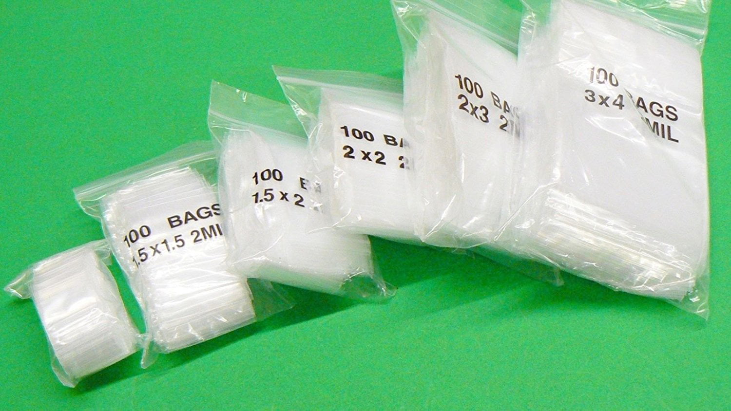 Ziplock Bags 600 Small Sizes Assortment Clear Zip Lock 2mil Poly Bags Assorted 
