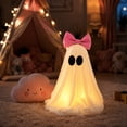 thumbnail image 5 of Tuvgenk Pink Halloween Ghost Decoration, 20.08 Inch Weatherproof Ghost Ornament, Indoor Outdoor Halloween Yard Decor for Lawn Porch, 5 of 6