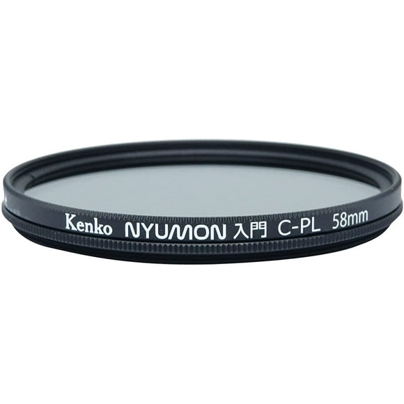 Kenko Nyumon Wide Angle Slim Ring 58mm Circular Polarizer Filter, Neutral Grey, Compact (225850)
