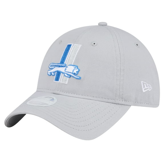 Women's New Era  Silver Detroit Lions Throwback Main Core Classic 2.0 9TWENTY Adjustable Hat