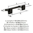 thumbnail image 5 of Amerock Stature Oil-Rubbed Bronze 8 inch (203mm) Towel Bar, 5 of 7
