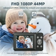Digital Camera,FHD 1080P,Digital Point and Shoot,44MP for Vlogging with 16X Zoom,Small for Children Teens Students Seniors