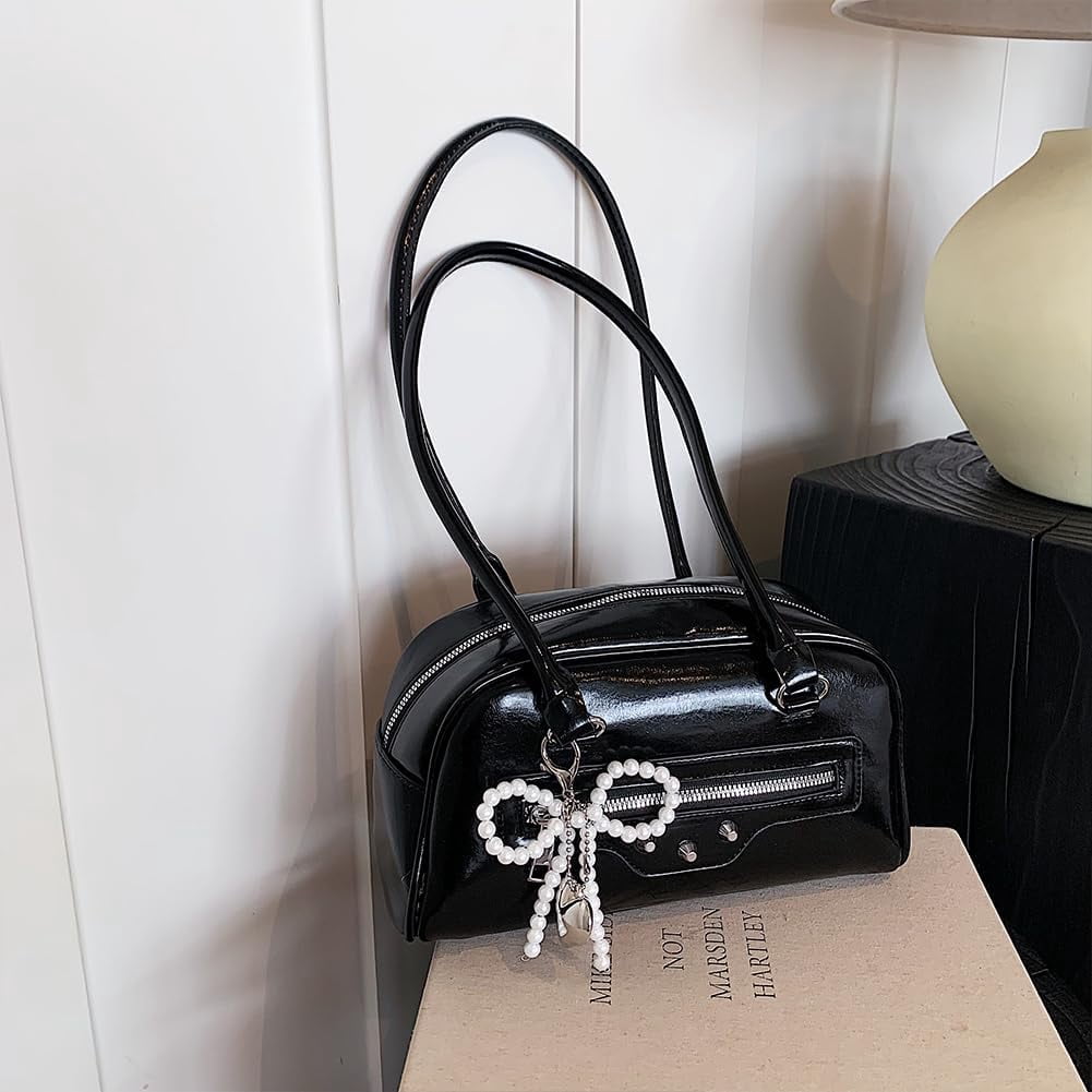Bow Tie Shoulder Bag For Women - Coquette Aesthetic Faux Leather Purse, Small Crossbody/Clutch - View #7