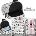 thumbnail image 4 of Sling Backpack,Halloween Happy Halloween Pumpkins and Spiders Sling Bag with Water Bottle Holder,Waterproof Sling Bag for Men/Women with Headphone Jack for Hiking,Travel, 4 of 6