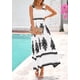 thumbnail image 3 of Vestido PRETTYGARDEN 2025 Maxi Floral sin Mangas Blanco XXL, 3 of 8