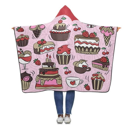 Pillow Talk Pattern - ASHLEIGH Sweet Pillow Talk Pattern Hooded Blanket 56x80 inches Adults Girls Boys Throw Polar Fleece Blankets Wrap
