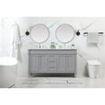 thumbnail image 6 of Elegant Kitchen and Bath 60 Inch Double Bathroom Vanity In Grey, 6 of 8