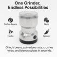 thumbnail image 3 of Electric Coffee Grinder 150W for Coffee Beans, Spices & Nuts – Stainless Steel Bowl with Metal Blades, One-Touch Control, Compact Countertop Grinder by Dependable Industries Inc. Essentials, 3 of 8