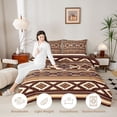 thumbnail image 3 of Homewish Vintage Aztec Striped Queen Comforter Set,Geometric Rhombus Comforter Sets Queen,Reversible,3pcs,1 Comforter and 2 Pillowcases, 3 of 7