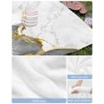 thumbnail image 6 of Gray Gold Marble Beach Towels Oversized Super Absorbent, Modern Abstract Marble Crack Texture Lightweight Bath Towel Quick Dry Sets For Bathroom/Pool/Rv Camping/Beach Play/Gym Room/Picnic 31"x62", 6 of 8