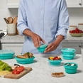thumbnail image 4 of Rubbermaid TakeAlongs Twist & Seal 1.6-Cup Food Storage Containers, Teal Splash, 3-Pack, 4 of 6