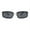Black, variant on Rimless Style Sunglasses Unisex Rectangular Shield Fashion Shades UV400 Black