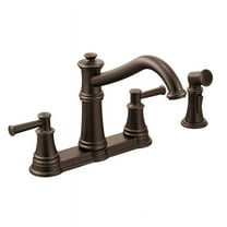Moen 7255 Belfield 1.5 GPM High-Arc Double Handle Kitchen Faucet - Bronze