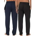 thumbnail image 2 of Fruit of the Loom Men's Extended Sizes Jersey Knit Sleep Pant, Black/Navy 2-pack, 5X Plus, 2 of 8