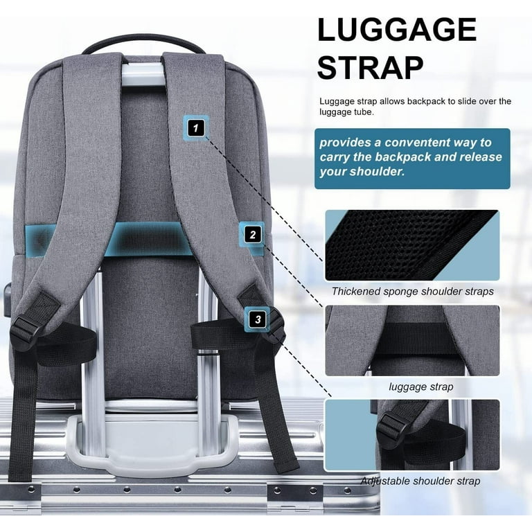 Victoria tourist Water-Resistant Laptop Backpack, Gray