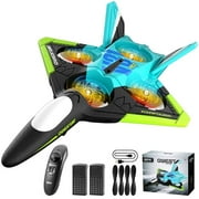A-Sonic XS69949 V31 RC Plane 2.4Ghz Foam Remote Control Airplanes Quadcopter for Kids Toys Beginners - Gravity Sensing - Stunt Roll - Jet Helicopter Drones with LED Lights - Toys for Christmas