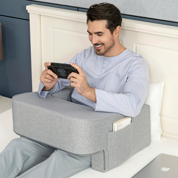 Lavish Home Reading Pillow for Gaming - Lap Desk Pillow with Arm Rests