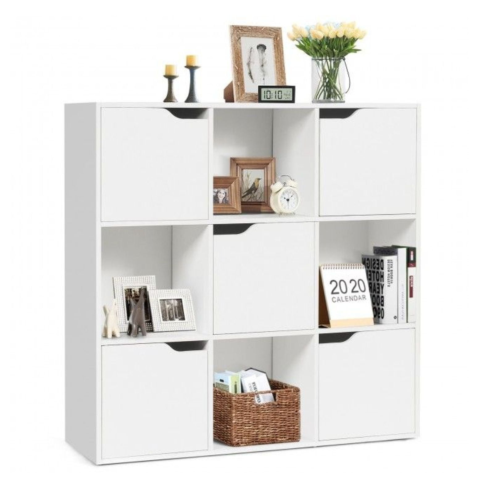 ClosetMaid Decorative Bookcase Open Back 9-Cube Storage Organizer