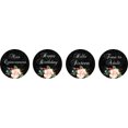 thumbnail image 2 of Darling Souvenir Floral Quinceanera Stickers chocolate Candy Labels 190 Pcs DIY-Chalkboard Black, 2 of 2