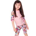 thumbnail image 2 of Toddler Girls Rash Guard Sets Pink Flowers Modest Swimwear Two Pieces Swimsuit UV Sun Protection Suit 12004-6T, 2 of 4