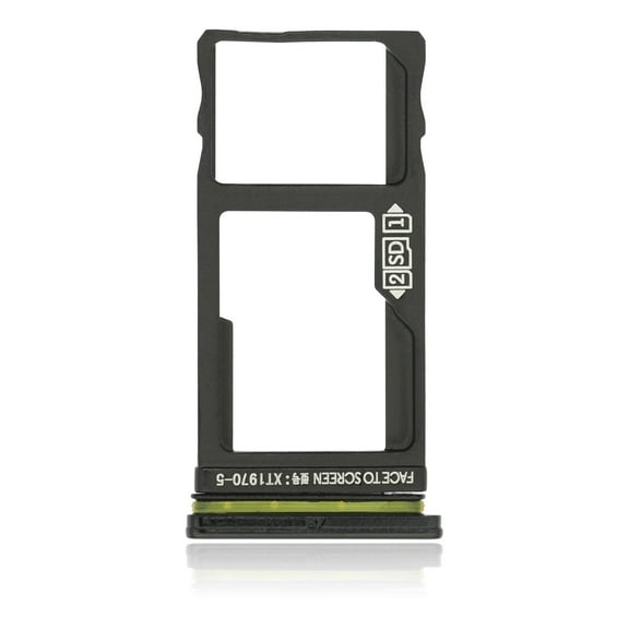 Replacement Single Sim Card Tray Compatible For Motorola One Vision (XT1970 / 2019) / P50 (XT1970 / 2019) (Black)