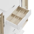thumbnail image 3 of Pemberly Row Armoire à Bijoux en Bois à 7 Tiroirs avec Dessus Rabattable, Blanc, 3 of 17