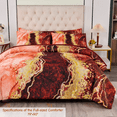 thumbnail image 5 of ZXJMHJ 6Pcs Full Size Comforter Set Burnt Orange, Wrinkle-Resistant Marble Bedding Set, All-Season Bed Set with Sheets for Adults, 5 of 9