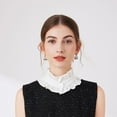 thumbnail image 4 of Adjustable Ruffle Collar Accessory Lace Trim Layered Design, 4 of 20