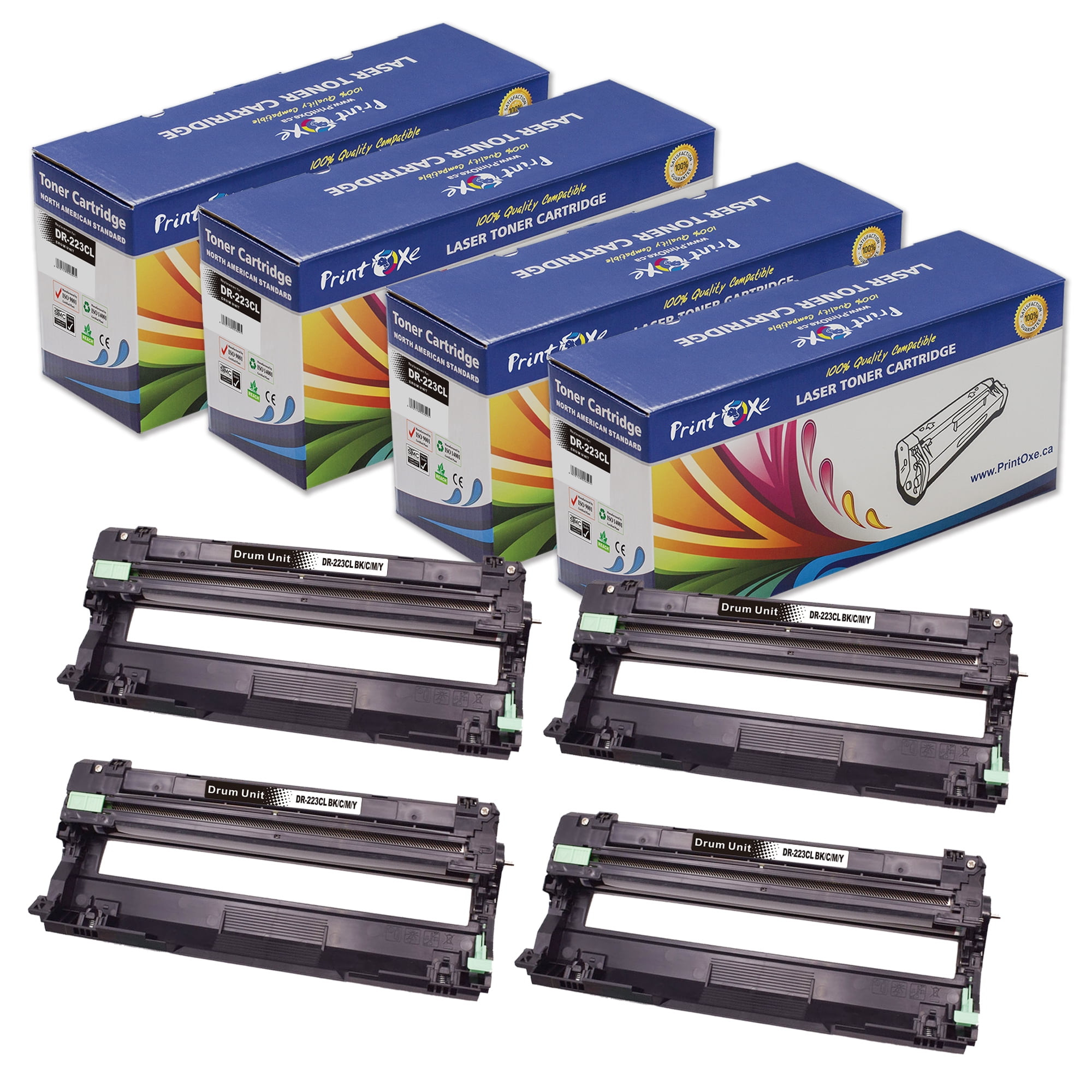 PrintOxe® DR223CL Compatible Set of 4 Drums for Printers Use TN227