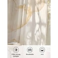 thumbnail image 6 of Sheer Curtains 84 Inches Long 2 Panels Set for Living Room, Marble Beige Semi Sheer Curtains for Windows, Modern Abstract Ink Painting Luxury Voile Window Treatments Rod Pocket Curtain, 6 of 7