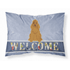 Cocker Spaniel Red Welcome Fabric Standard Pillowcase-30 x 20.5-
