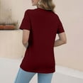 thumbnail image 4 of Womens T Shirts Loose Fit Summer Tops Casual Crew Neck Solid Color Short Sleeve Shirt Women's T-Shirts Graphic Tees M, 4 of 6