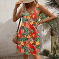 thumbnail image 6 of Womens Sleeveless Floral Sundress Casual Summer Dress Beach Vacation Dress Lightweight A-Line Tank Dresses, 6 of 6