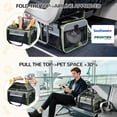 thumbnail image 2 of Top-Expandable Pet Carrier 18x13x9.5 Inch Southwest Frontier Airline Approved Soft Sided Underseat to 15lbs Travel Carriers for Small Cats Dogs with Locking Safety Zippers Anti-Scratch Mesh, 2 of 8