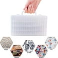 thumbnail image 4 of Cajas de plástico con 64 compartimentos FloreceBien, caja de clasificación para bordado de diamantes en caja de almacenamiento estable, caja de herramientas, caja de pintura de diamantes para uñas,, 4 of 6